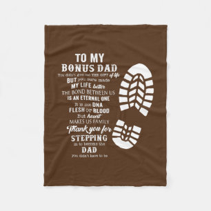 Mens Bonus Vater Vathers Day-Geschenk von Stepdad  Fleecedecke