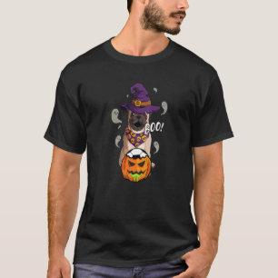 Mens Boo Pumpkin Football Bulldog Hut Hexenmeister T-Shirt
