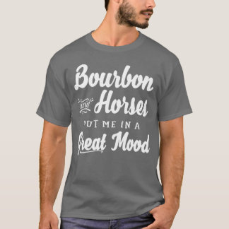 Mens Bourbon und Pferde Große Laune Spaß Kentucky  T-Shirt