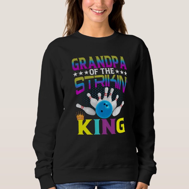 Mens Bowler Grandpa von König Bowling B Sweatshirt (Vorderseite)