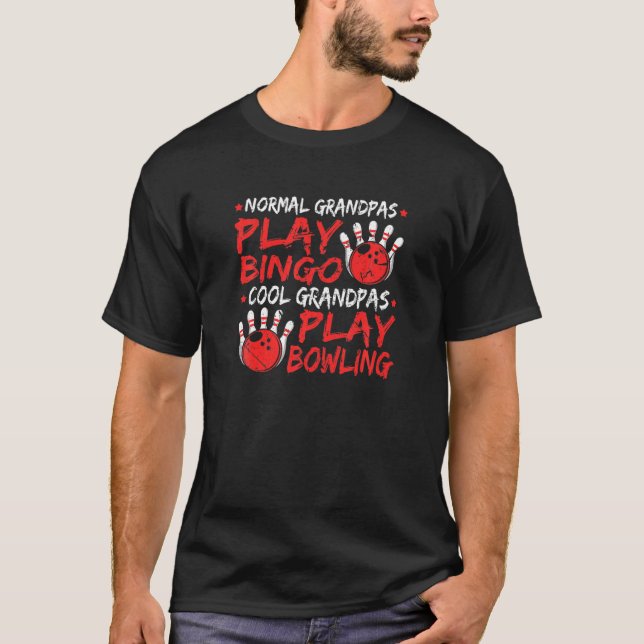 Mens Bowling Grandpa T-Shirt (Vorderseite)