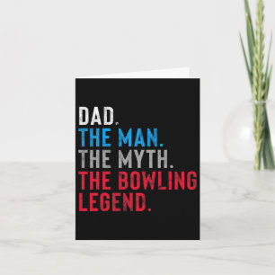 Mens Bowling Legend Geschenk für Vaters "Wer Bowl" Karte