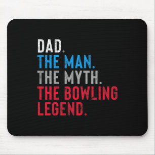 Mens Bowling Legend Geschenk für Vaters "Wer Bowl" Mousepad