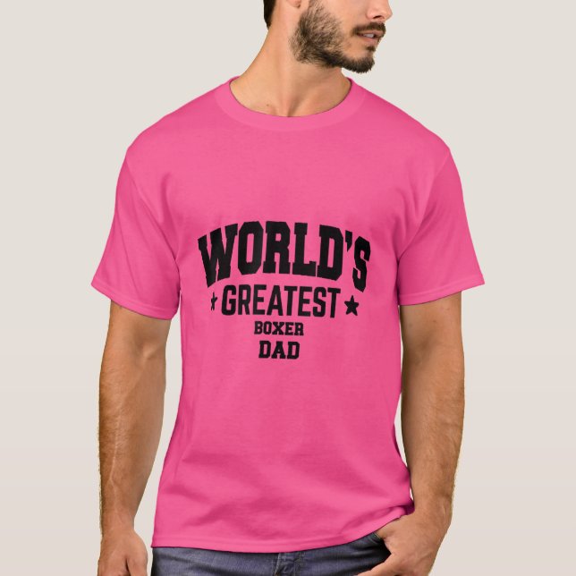 Mens Boxer Dog Vater T-Shirt (Vorderseite)