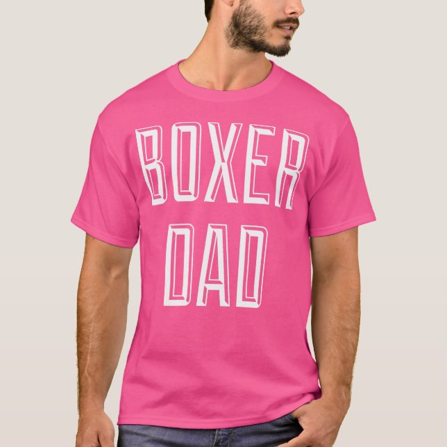 Mens Boxer Dog Vater T-Shirt (Vorderseite)