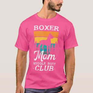 Mens Boxer Mama Wiggle Hintern Club für Boxen Love T-Shirt