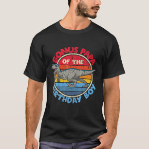 Mens Boy Birthday I Bonus Papa I Velociraptor I Fa T-Shirt