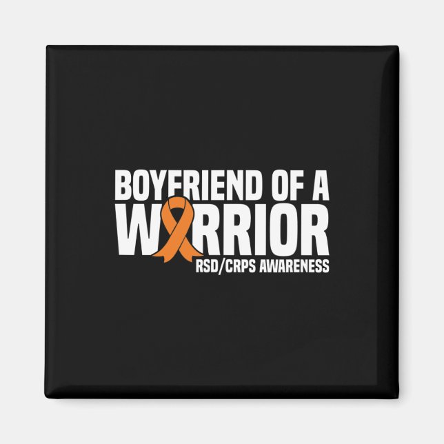 Mens Boyfriend of a Warrior Orange Ribbon RSDCRPS Magnet (Vorne)