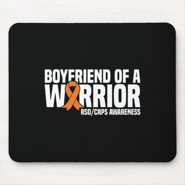 Mens Boyfriend of a Warrior Orange Ribbon RSDCRPS Mousepad (Vorne)
