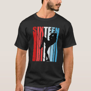 Mens Boys 16th Kickboxing Geburtstag Kickbox Red P T-Shirt