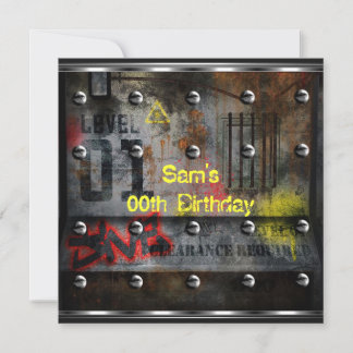 Mens Boys Geburtstagsparty Urban Graffiti Einladung