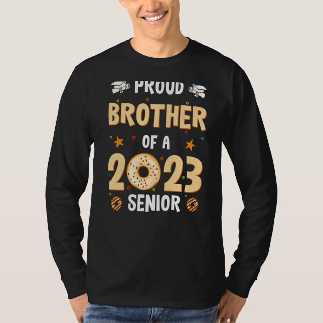 Mens Brother Abschluss Class of 2023 Senior Gradu T-Shirt (Vorderseite)