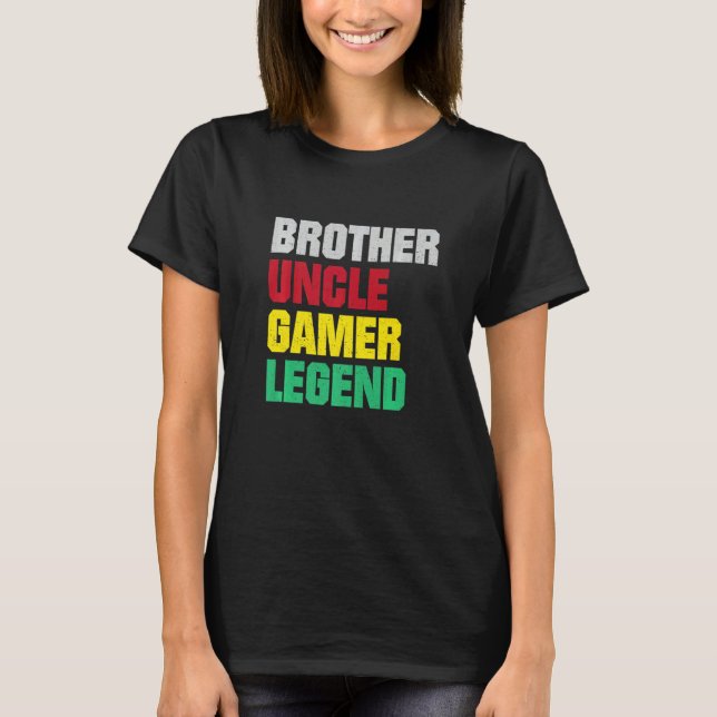 Mens Brother Uncle Gamer Legend Favorite Best Game T-Shirt (Vorderseite)
