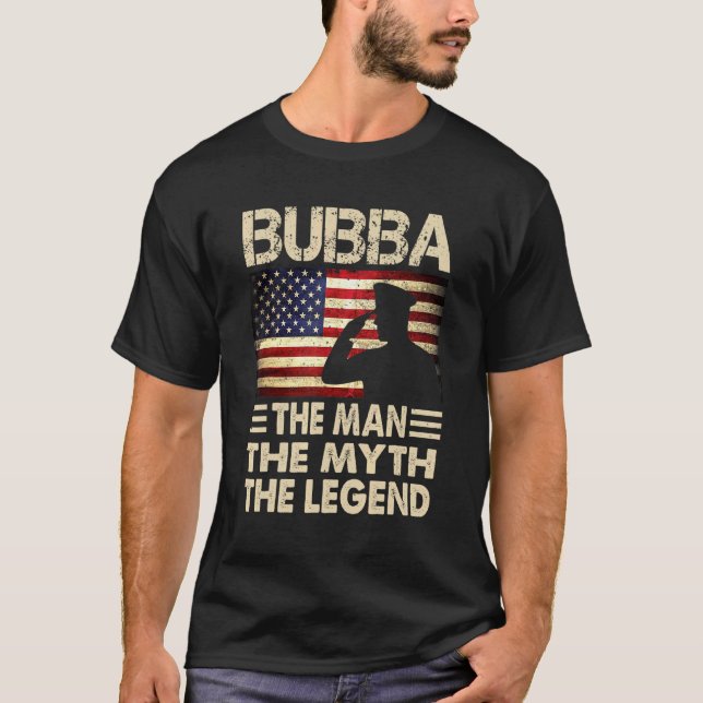Mens Bubba der Mann der Mythos der Legende Amerika T-Shirt (Vorderseite)