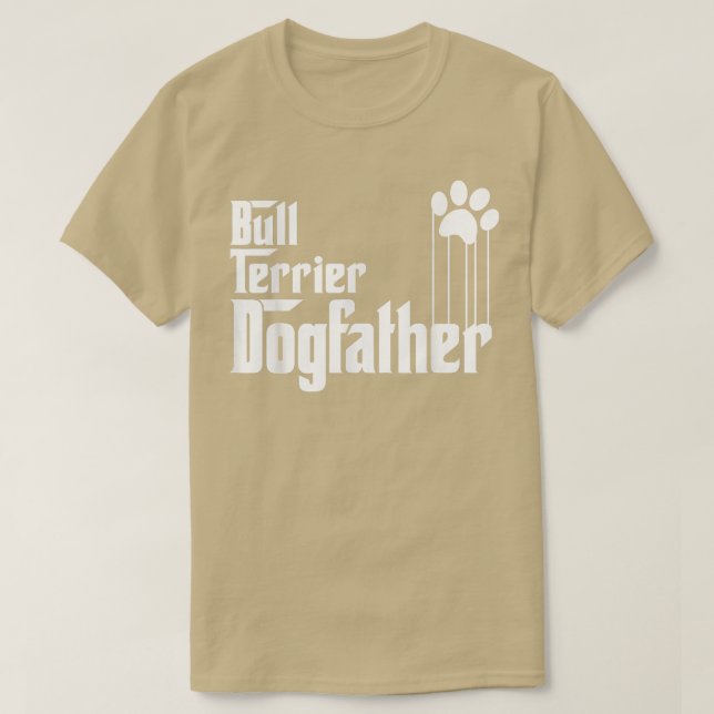 Mens Bull Terrier Dog Dad  T-Shirt (Design vorne)