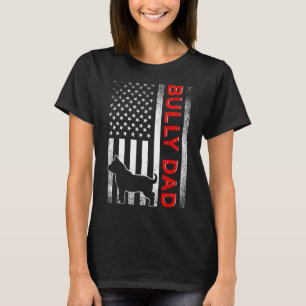 Mens Bully oder Pitbull Hund Vater Vintag American T-Shirt