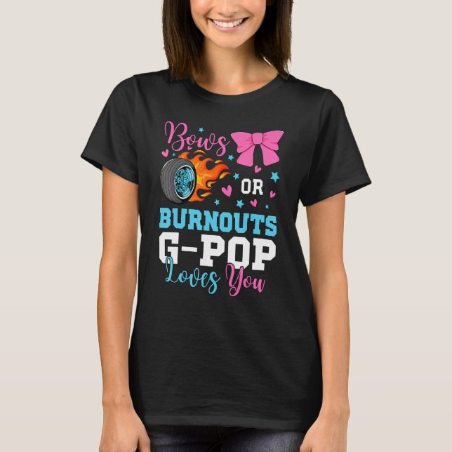 Mens Burnouts or Bows G-pop loves you Gender Revea T-Shirt (Vorderseite)