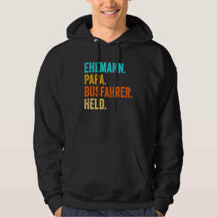 Mens Bus Driver Vater Vater Bus Busschule Bus Hoodie