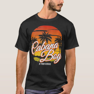 Mens Cabana Boy bei Ihrem Service Summer Beach Fun T-Shirt