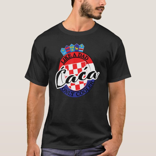 Mens Caca Dad in Croatian Croatia T-Shirt (Vorderseite)