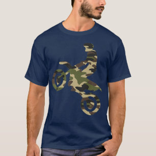 Mens Camouflage Dirt Bike Motocross Racing Premium T-Shirt