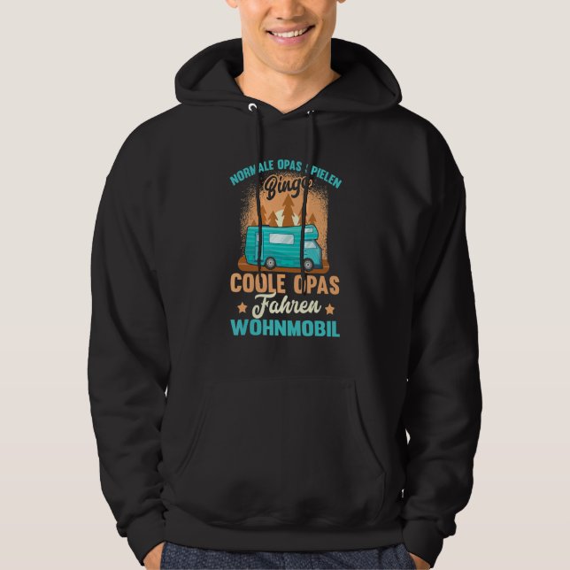 Mens Camper Camping Zelte Cool Opa Autofahren C Hoodie (Vorderseite)