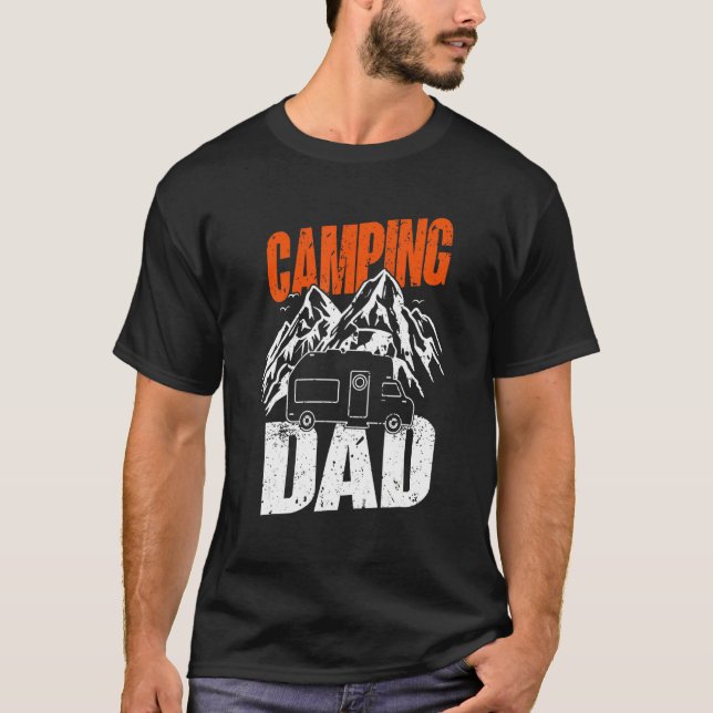 Mens Camping Dad  Camper Caravan  Camping 1 T-Shirt (Vorderseite)
