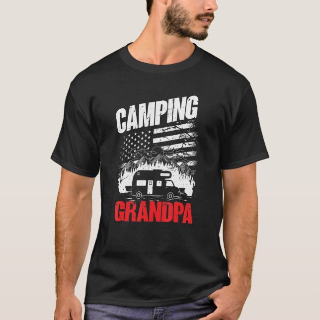 Mens Camping Opa Campingplatz Camping 3 T-Shirt (Vorderseite)