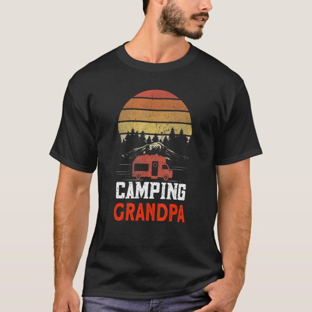 Mens Camping Opa Campingplatz Camping 4 T-Shirt (Vorderseite)