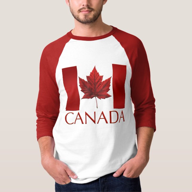 Men's Canada Flag Baseball Jersey Souvenir Shirt (Vorderseite)