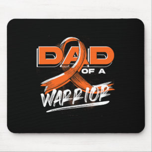 Mens Cancer Warrior Orange Ribbon Vater Leukemia A Mousepad