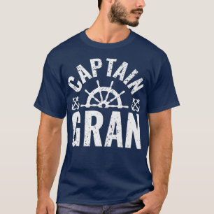 Mens Captain Gran Boat Owner Lake Boating Vater's T-Shirt