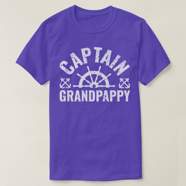 Mens Captain Grandpappy Boat Owner Lake Boating Fa T-Shirt (Design vorne)