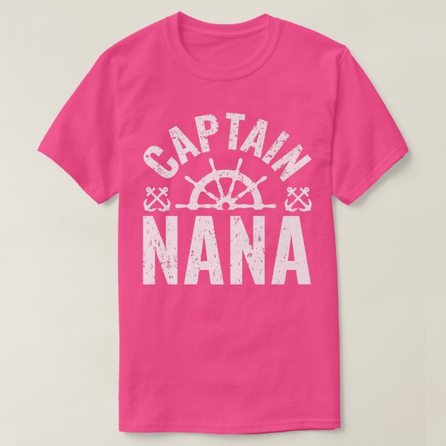 Mens Captain Nana Boat Owner Lake Boating Vater's T-Shirt (Design vorne)