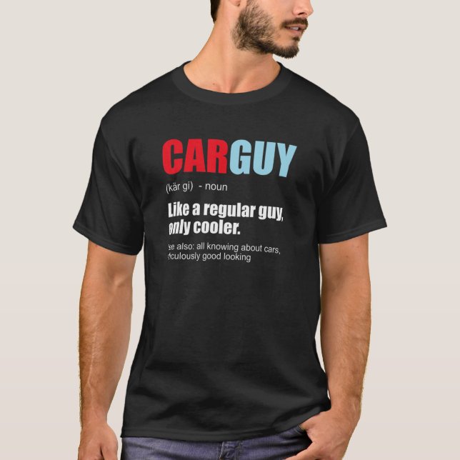 Mens Car Typ Auto Typ Definition Geber Kopf Auto L T-Shirt (Vorderseite)
