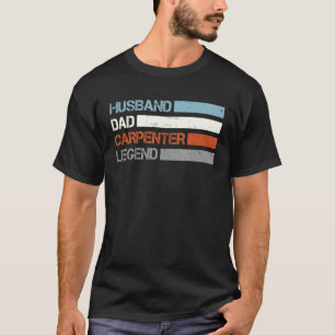 Mens Carpenter Quote Retro Husband Carpentry Vater T-Shirt