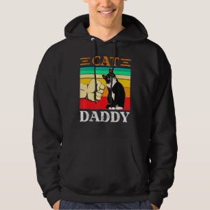 Mens Cat Daddy Vintag Cat Daddy Vatertag 2 Hoodie
