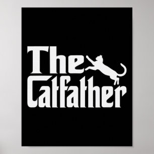 Mens Cat Father Kitty Vater Vathers Day Meow Felin Poster