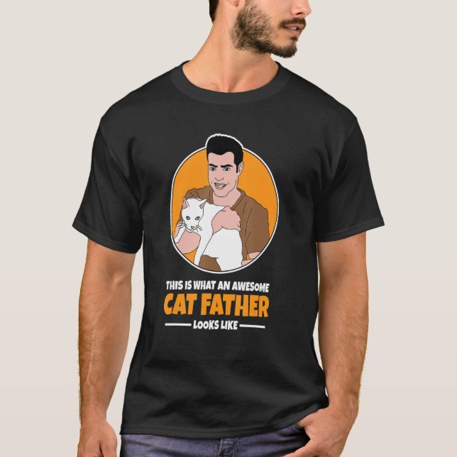 Mens CAT VATER DAS IST, WAS ER SIEHT WIE CAT-VATER T-Shirt (Vorderseite)