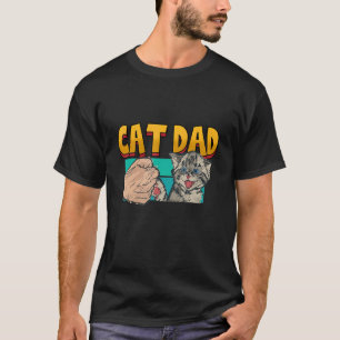Mens Cat Vater Fist Bomb Katzen Muttertiere Tier T-Shirt