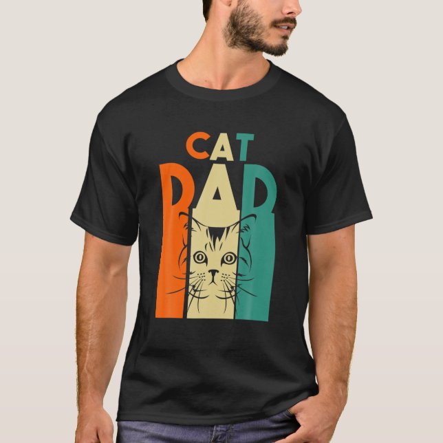 Mens Cat Vater Tier T-Shirt (Vorderseite)