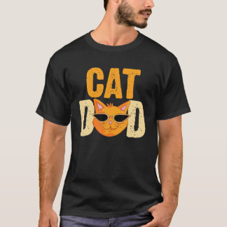 Mens Cat Vater Tier T-Shirt