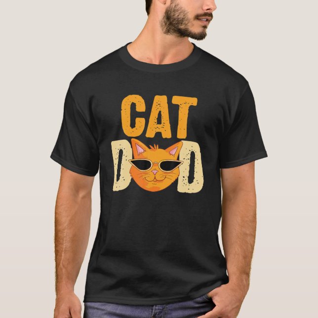 Mens Cat Vater Tier T-Shirt (Vorderseite)
