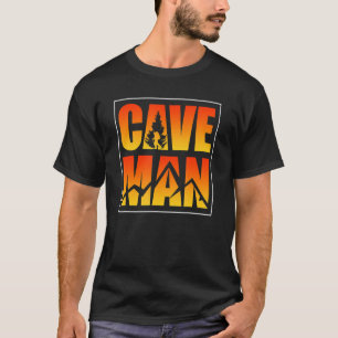 Mens Cave Man Graphic Spelunking Spelology Potholi T-Shirt