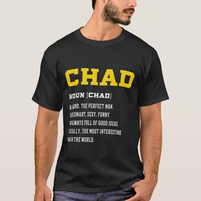 Mens Chad - Familienname Geschenk T-Shirt (Vorderseite)