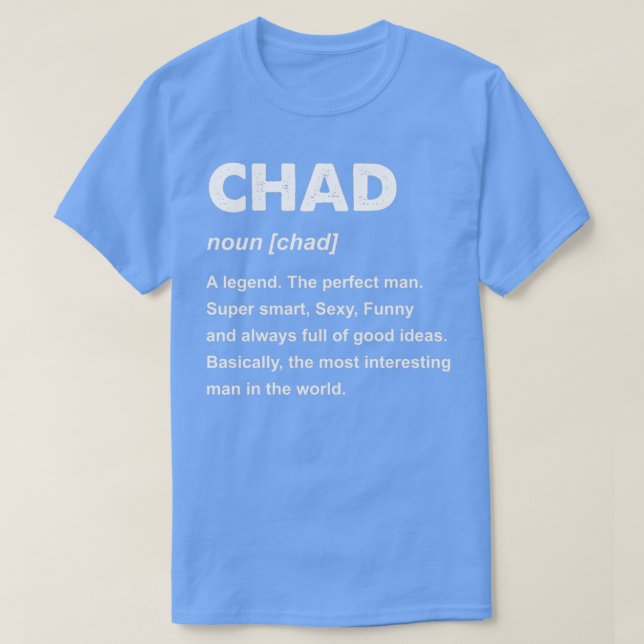 Mens Chad Name Geschenkdesign T-Shirt (Design vorne)