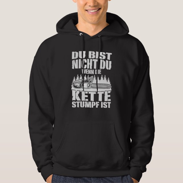 Mens Chainsaw Sprichwort Chainsaw Hoodie (Vorderseite)