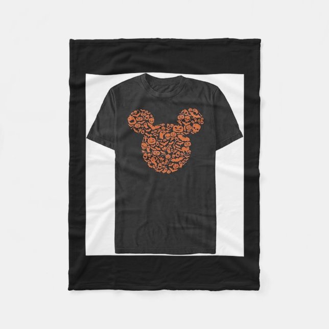 Mens Characters Mouse Ears Halloween Icons  Fleecedecke (Vorderseite)