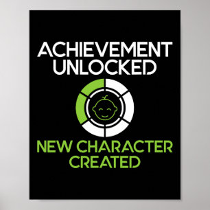 Mens Charakter erstellt neuen Dad Schwangerschaft Poster