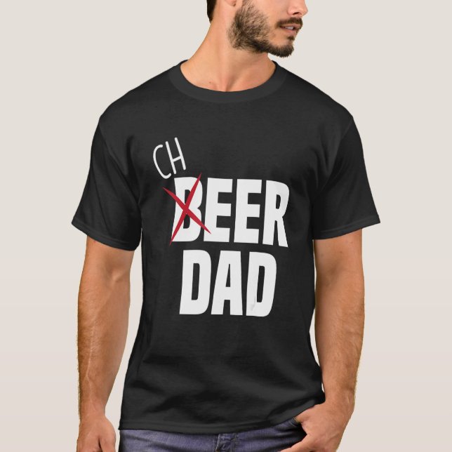 Mens Cheer Dad Cheerleading Dad Beer   Cheerleader T-Shirt (Vorderseite)